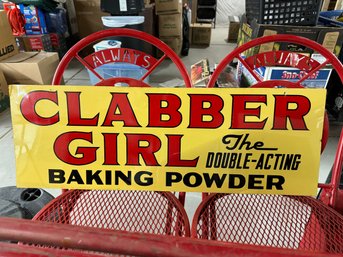 Authentic Clabber Girl Baking Powder Sign