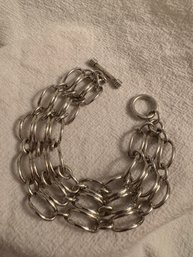 Three Chain Sterling Bracelet