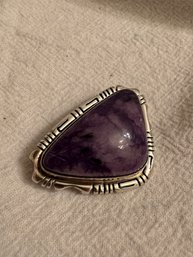 Larry Sadavol  Navajo Stunning Sugulite Pin