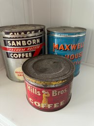 VINTAGE COFFEE CAN LOT
