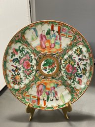 Antique Rose Medallion Dinner Plate Circa 1830-1860