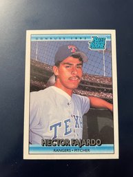 Hector Fajardo Rangers Rated Rookie Donruss 92 Baseball Card