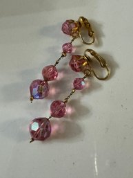 VINTAGE CRYSTAL CLIP ON EARRINGS