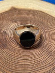 10k Gold Filled Onyx Ring Size 4.25