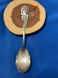 Antique 1889 Sterling Silver 'cabbage' Spoon