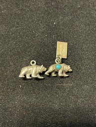 Miniature Sterling Bear Charms