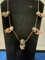 Clay Storyteller Necklace Seashell Heishei Beads