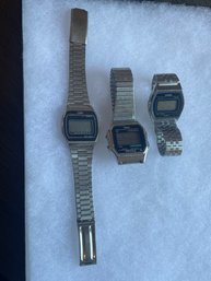 VINTAGE DIGITAL Mens Watch LOT