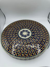 Polish POTERY CAKE PLATE 12'