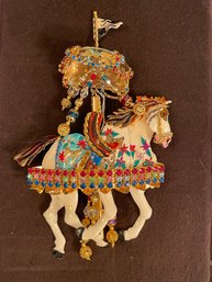 Lunch At The Ritz Carousel Horse Brooch