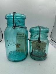 ANTIQUE BLUR BALL JARS