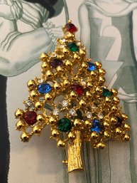 Eisenberg,  Vintage Christmas Tree Brooch