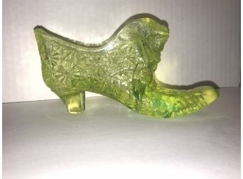 Uranium Glass Slipper