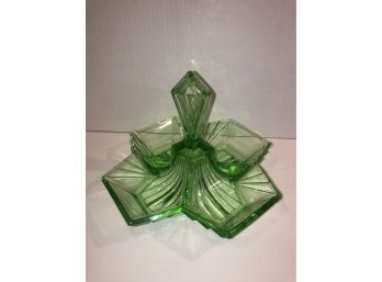 Uranium Glass Candy Bowl