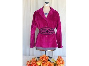 Fushia Suade Jacket