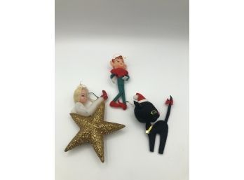 VINTAGE MCM CHRISTMAS ORNAMENTS