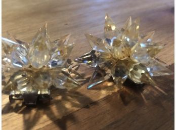 Glass Starburst Shoe Clips