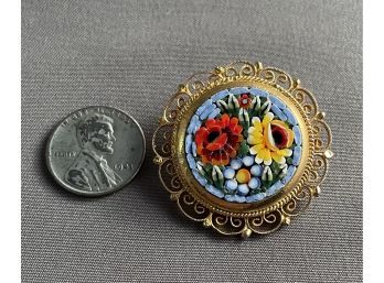 Vintage Millefiore Pin Italy