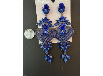 Large Rhinestone Post Earring