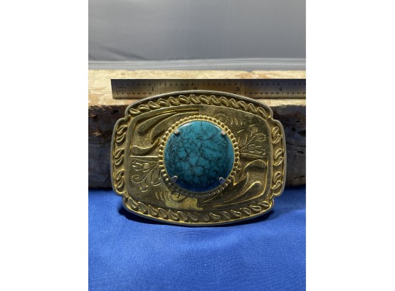 Vintage Turquoise Belt Buckle