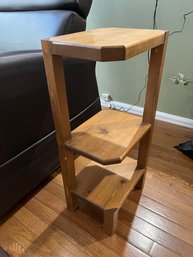 Small Pine Wood Side Table