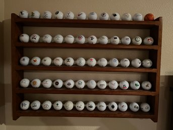 Two Golf Ball Displays Filled With Misc. Golf Balls