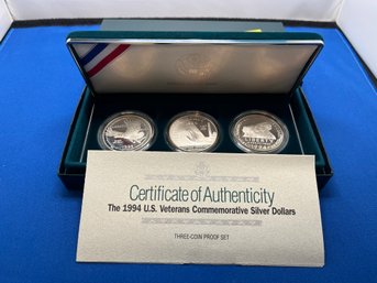 1994 US Veterans Commemorative Silver Dollars