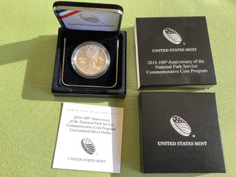 2016 100th Anniversary Of The National Park Service Commemorative Coin Program Uncirculated Silver Dollar