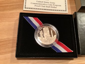 2011 United States Army Commemorative Coin Program Proof Clad Half-dollar Has COA