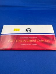 1987 Uncirculated Coin Set D&p