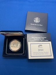 2010 American Veterans Disabled For Life Commemorative Silver Dollar