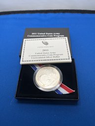 2011 United States Army Commemorative Coin Program Uncirculated Silver Dollar