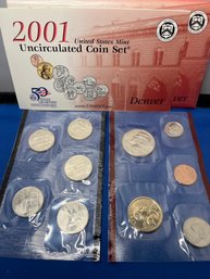 2001 United States Mint Uncirculated Coin Set - Denver