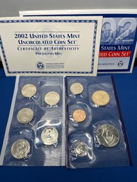 2002 United States Mint Uncirculated Coin Set - Philidelphia