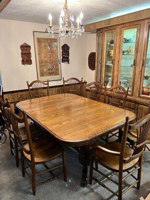 Large Dining Room Table And 8 Chairs