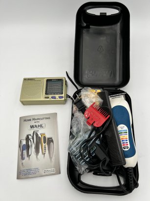 Wahl Hair Clipper And Bell Howell 9 Band World Receiver Portable Radio