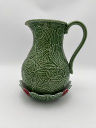 Green Pitcher And Saucer