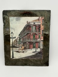 Artwork On Historic Rooftop Slate From New Orleans