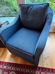 2 Matching Blue Swivel Chairs