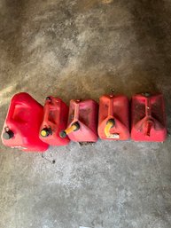 Assortment Of Gas Cans