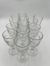 14 Crystal Glasses