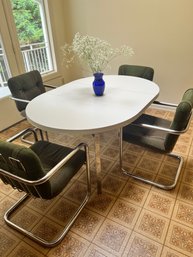 Mid Century Modern Chrome Chairs And Dining Table