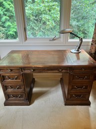 Vintage 1960'S Double Sided  Pedestal Desk