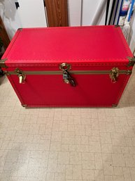 Vintage Maroon Concourse Steamer Trunk