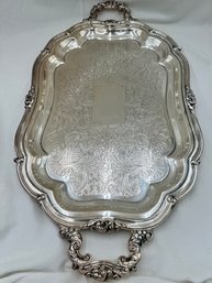 Decorative Silver Plated Serving Tray