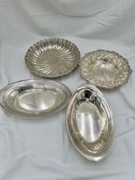 4 Decorative Sterling Silver Dishes