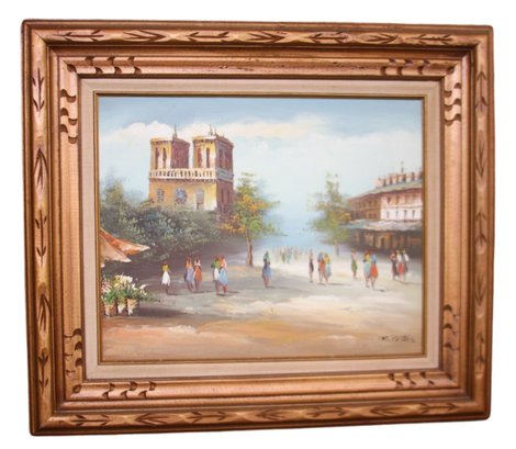Impressionist Oil Painting Signed R. Peters Framed