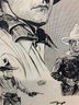 Original Comic Art Lithograph Of Tom Mix By Marion DeMarco 16 1/2' X 11 1/2'