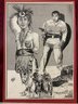 Original Comic Art Lithograph Of Tonto By Marion DeMarco 16 1/2' X 11 1/2'