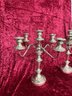 Exquisite Pair Shefford Regency Candelabra  Excellent Condition With Removable Wax Catching Rings 18' X 17'